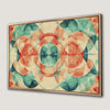 Stylish Red and Green Geometric Canvas Print for Bedroom