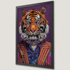 Stylish Tiger in Suit Art Poster - Modern Wall Decor