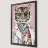 Stylish Tiger with Glasses Art Poster for Modern Decor