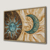 Sun and Moon Bohemian Art Canvas Print Boho Decor