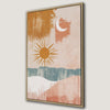 Sun and Moon Boho Chic Abstract Beach Canvas Print