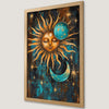 Sun and Moon Celestial Art Poster - Cosmic Wall Decor