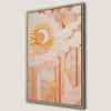 Sun and Moon Celestial Canvas Print with Abstract Clouds
