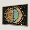 Sun and Moon Framed Canvas Print - Boho Chic Decor