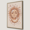 Sun Moon Stars Framed Canvas Print with Celestial Design