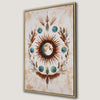 Sun with Moon and Sunburst Framed Canvas Print Art