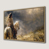 Sunlit Autumn Landscape Woman Riding Horse Canvas Print