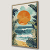 Sunny Seascape Canvas Print Tropical Beach Art Decor