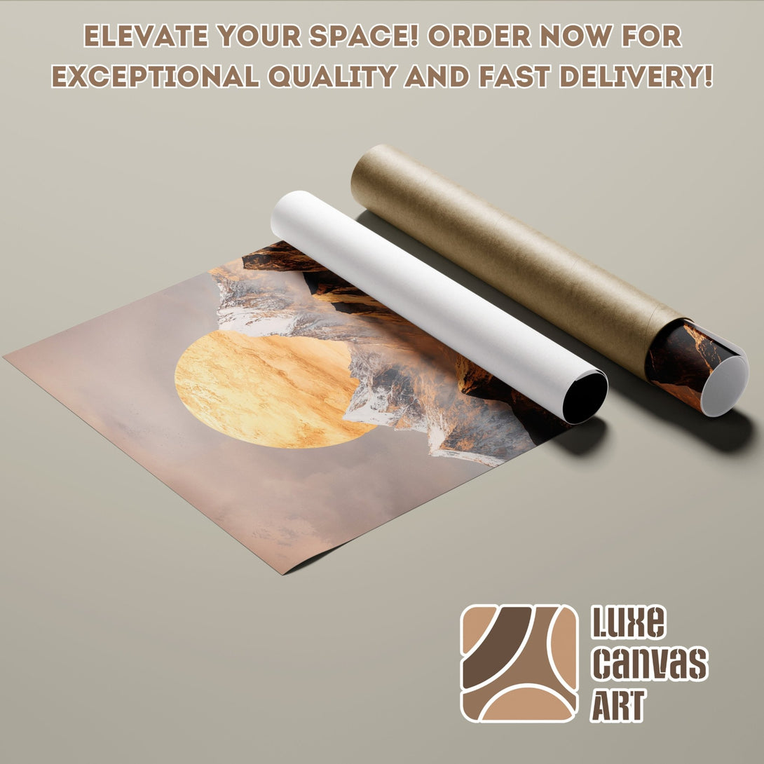 Poster Roll featuring a landscape design with a warm color palette. Order your art today!