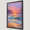 Sunset Beach Scene Art Poster - Coastal Wall Decor