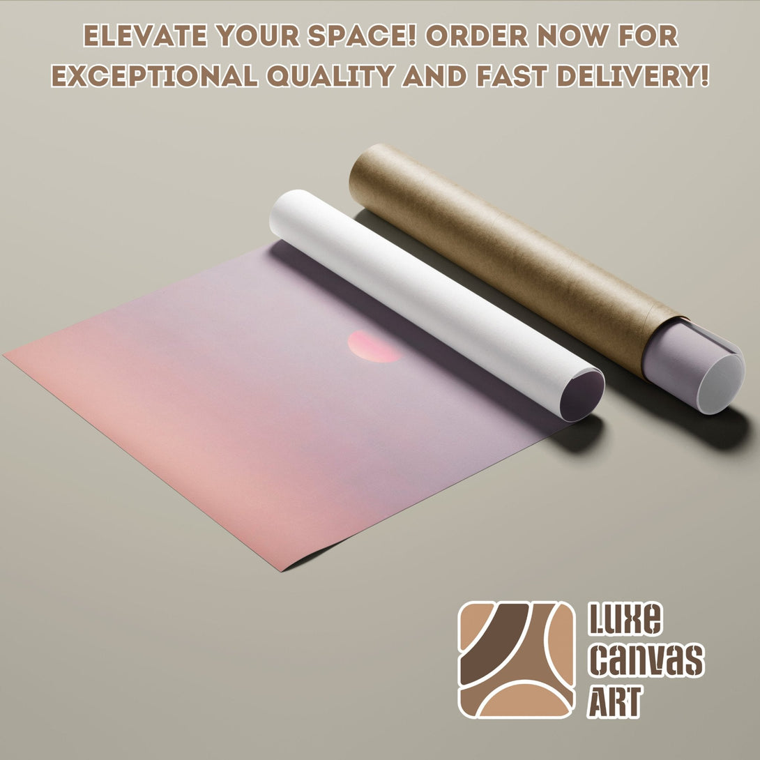 Poster Roll with sunset art in pink and purple tones. Elevate your space with exceptional quality.