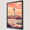 Sunset Lighthouse Art Poster - Coastal Serenity for Your Walls