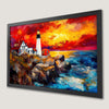 Sunset Lighthouse Art Poster - Coastal Wall Decor for Your Home