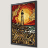 Sunset Lighthouse Art Poster - Coastal Wall Decor for Your Home