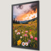 Sunset Meadow Art Poster - Capture the Beauty of Wildflowers