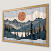 Sunset Mountain Glow Art Poster - Rustic Landscape Decor