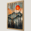 Sunset Mountain Range Art Poster - Rustic Wall Decor