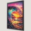 Sunset Ocean Waves Art Poster - Coastal Decor for Your Home