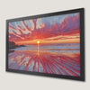 Sunset Ocean Waves Art Poster - Coastal Home Decor