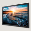 Sunset Ocean Waves Art Poster - Coastal Wall Decor