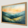 Sunset Over Rolling Hills Art Poster - Panoramic Nature Scene