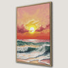 Sunset Over Waves Canvas Print - Beach Décor Artwork