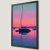 Sunset Sailboat Art Poster - Coastal Seascape Decor