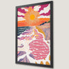 Sunset Seaside Art Poster for Coastal Home Decor