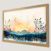 Sunset Silhouette Art Poster - Mountain Landscape Decor