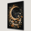 Surreal Celestial Crescent Moon Canvas Print Wall Art