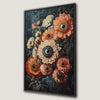 Surreal Creepy Eyes in Flowers Canvas Print Artwork