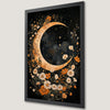 Surreal Crescent Moon Art Poster | Gothic Floral Wall Decor