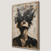 Surreal Female Face Dark Academia Canvas Print Decor