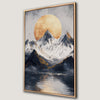 Surreal Landscape with Snow Capped Mountains Canvas Print