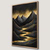 Surreal Mountain Landscape Canvas Print with Golden River