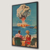 Surreal Picnic Couple Canvas Print Beach Poster Art