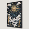 Surreal Sun and Stars Canvas Print Wall Art