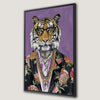 Surreal Tiger in Glasses Canvas Print Funky Wall Art