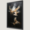 Surreal Woman Art Poster - Abstract Black and Gold Wall Decor