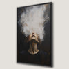 Surreal Woman with Smoke Effect Canvas Print Wall Art