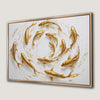 Swirling Koi Fish Canvas Print with Framed Luxury Art