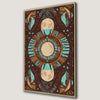 Symmetrical Bold Pattern Bohemian Framed Canvas Print