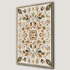 Symmetrical Floral Art Canvas Print for Bohemian Home