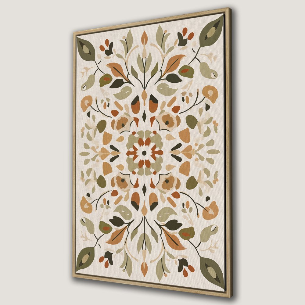 Framed Wall Art: Botanical print in warm earth tones. Add a touch of nature with this stylish Canvas Print. Perfect for any room!