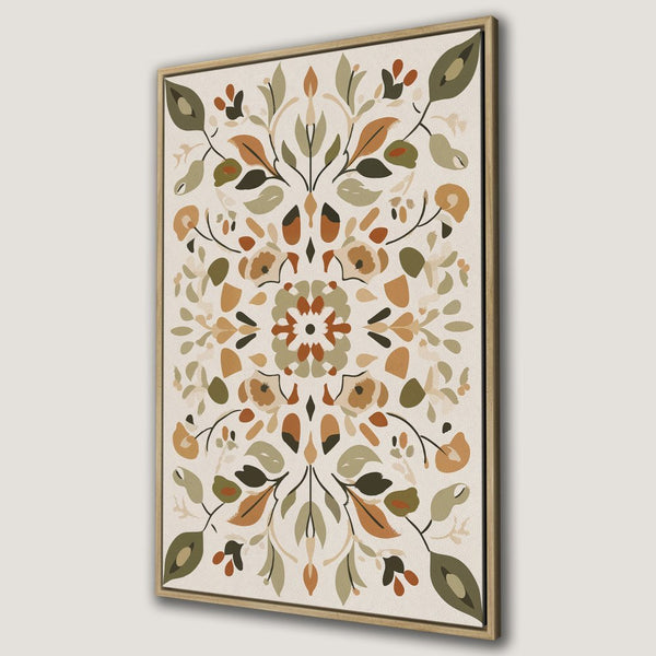 Framed Wall Art: Botanical print in warm earth tones. Add a touch of nature with this stylish Canvas Print. Perfect for any room!