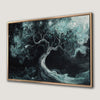 Teal Swirl Tree Canvas Print Abstract Art Decor