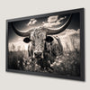 Texas Longhorn Art Poster - Rustic Farmhouse Decor