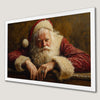 Tired Santa Claus Art Poster for Christmas Decor