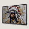 Traditional Native American Warrior Canvas Print Art