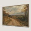 Tranquil Autumn Landscape Canvas Print with Rustic Charm